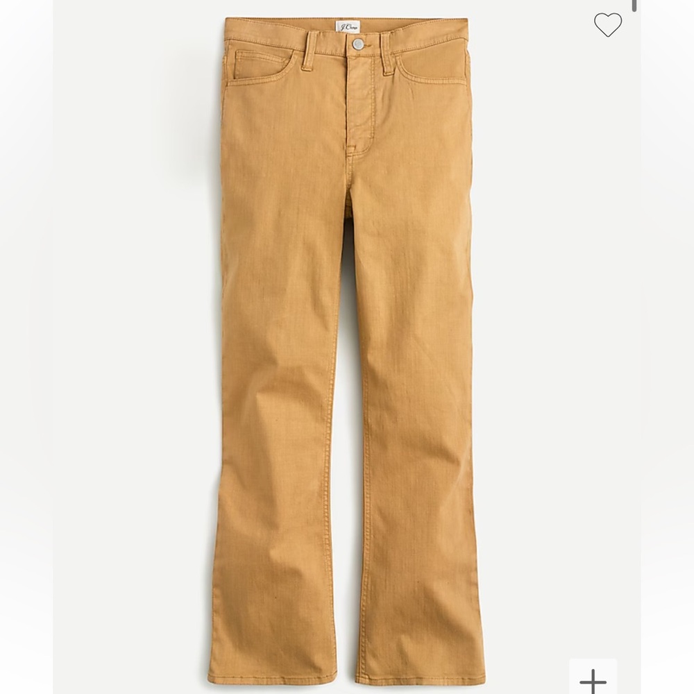 JCREW Garment-dyed demi-boot crop pant. Dark khaki NWT SZ 26